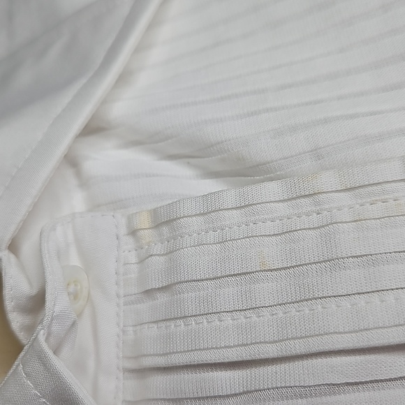 Pink Tartan pique tuxedo tunic shirt-white size 6 - Picture 3 of 9